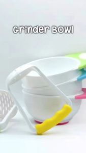 Murah Banget - 2 in 1 Baby Safe Food Masher / Set Grinding Bowl Bayi / Alat Penghancur Makanan Bayi Mpasi