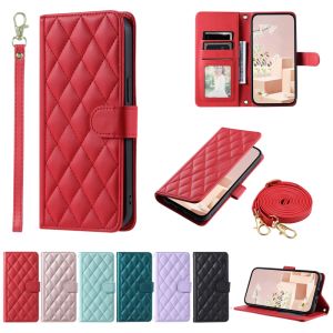 Crossbody Leather Wallet Cards Solt Case For Huawei P smart 2021 / Y7A Lanyard Purse Flip Stand Cover