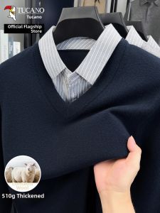 TUCANO | New Autumn Spring Faux Two-Piece Dad Shirt for Middle-Aged Men