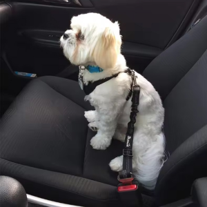 Hot pet supplies Car seat belt dog traction seat belt cushioned elastic safety rope traction leaf dog traction leaf