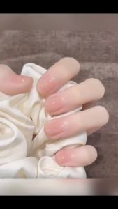 【FREE SHIPPING Ready Stock】24PCS Fake Nails Set With Free Jelly Glue French Artificial Nails Short Nails wedding celebration ballerina Beauty Gift Black Heart Coffin Cute Kawaii Press On Nail Tips Finish Full Cover Artificial Fake Nail Seamless Removable