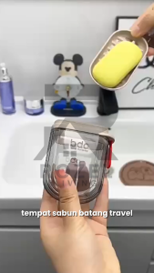 ROZEL Tempat Kotak Sabun Batang Travel / Wadah Penyimpanan Sabun Batang Mandi / Bath Soap Case Aesthetic / Soap Dispenser Praktis