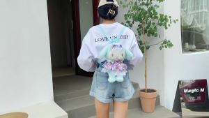 Japanese Cute Cinnamon Rabbit Plush Bag 2021 New Cute Cartoon Rabbit Girl Backpack Childrens Travel Backpack