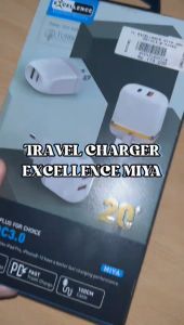 Charger Excellence Miya Fast Charging 20W PD+QC3.0 Original for Micro/Type C/iPhone/C to iPhone Charger Handphone 20W