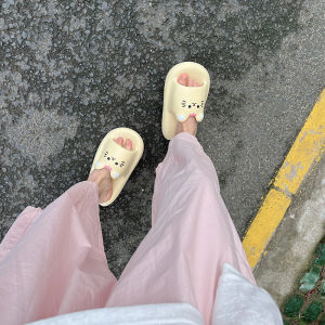 Cat Slippers Womens Summer Outwear Cartoon Cute Flip-Flops Shit Feeling Eva Thick Sole Non Slip Indoor Sandals