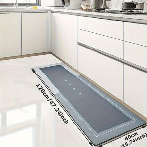 VIKAMA Modern Minimalist Silt Clay Kitchen Floor Mat Anti-slip Waterproof Oil-resistant Stain-resistant Rug for Home Decoration