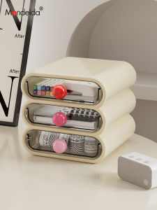 กล่องเก็บของแบบลิ้นจี่ Mandelda Desktop Organizer สำหรับเครื่องสำอางและของใช้ในห้องนอน กล่องเก็บของสำหรับห้องน้ำแบบกลวง กล่องเก็บของแบบกลวง