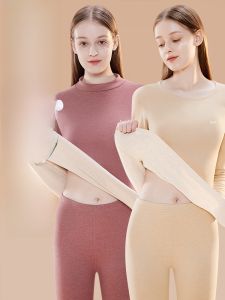 MiiOW | Warm Thickened High Collar Womens Thermal Underwear Set Fleece Lined Seamless Comfortable Breathable Long Sleeve Long Pants
