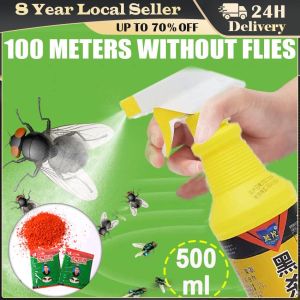【500ml】Manufacturers Supply Fly Medicine and Insecticide Household Spray Fly Killing Agent Indoor and Outdoor Breeding Fly Killing Flies Medicine Fly Killer Gel  ZJJ-Fly-Spray