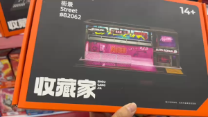 Mô Hình Tiểu Cảnh Diorama Bãi Đỗ Xe Phong Cách Cyberpunk Neon