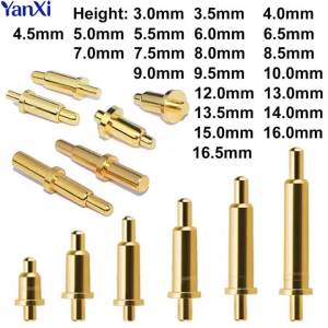 10 Chiếc Pogo Pin Connector Set Spring Load Contact SMD PCB Kiểm Tra Đầu Dò Cho Xe Ô Tô Đồ Chơi Nhạc Cụ Thiết Bị Điện Tử 3-16.5mm
