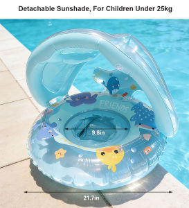 1Pcs Sunshade Swim Ring Inflatable Pool Float Swim Tube Swimming Circle Swim Accessory Summer Water Sport Swim Float 