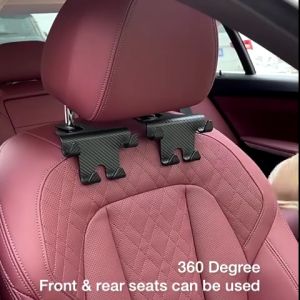 ⚓ 4 in 1 Car Hook Back Seat Hook Car Seat Hanger Storage Headrest Hooks Phone Holder Shopping Bag Ikat Tepi Gantung Organizer 4 Hook 1pc/set