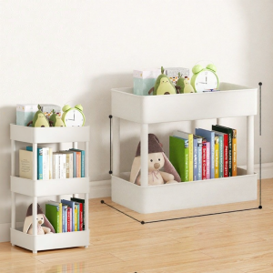 Portable Multi-layer Children Bookshelf With Wheels