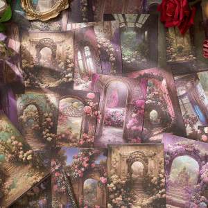 JCAC 60pcs/bag Vintage Artistic Decorative Paper Sheets "Dreamy Sea Journey" Series Journal Background Collage Note Papers