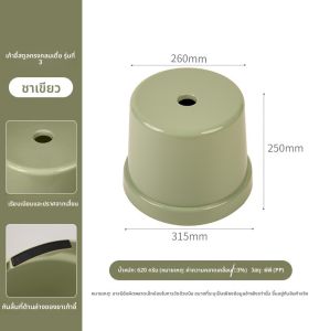 หนาขึ้น เก้าอี้สตูลทรงกลมพลาสติกสำหรับเด็กใช้ในบ้าน เก้าอี้สตูลขนาดเล็กแบบซ้อนได้ เก้าอี้สตูลสำหรับใส่รองเท้าแบบสวม เก้าอี้สตูลขนาดเล็กแบบเตี้ย