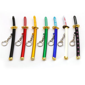 One Piece Keychain Zoro alloy Pendant Key holders Gift For Kids 15CM