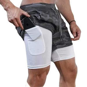 Camo Running Shorts Men Sports Shorts 2 In 1 Quick Dry Workout Training Gym Fitness Jogging Short Pants Summer Shorts