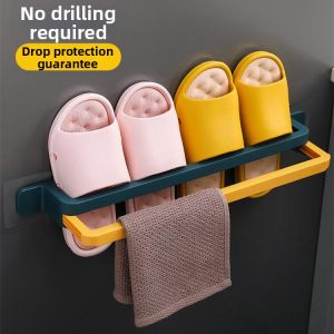 ZHENG FU | Wall-Mounted No-Drilling Dual Layer Extensible Foldable Towel Rack