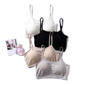 Silk Summer Anti-Light Small Wrap Chest Strapless Thin Multi-Purpose Halter Top No Rim Circle Bandeau Tube Top Bralette