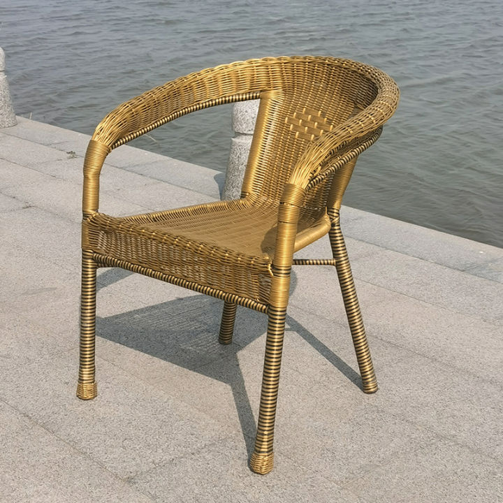 Rattan Chair Armchair Single Rattan Chair Home Balcony Armchair Outdoor ...