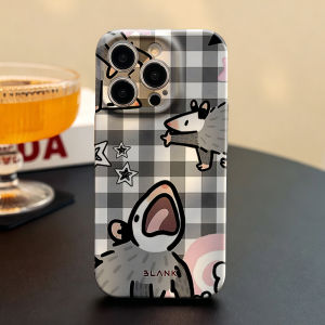 Opossum Checkered For iPhone 17 16 15 14 13 12 Pro Max Slim Shockproof Cover for iPhone Air Case Blank