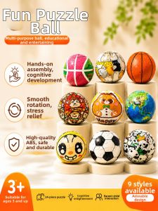 BABYSHOME | Stress Relief 3D DIY Puzzle Ball Fidget Spinner for Kids