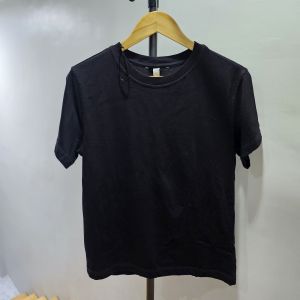 H M Women Crew Neck Thick Loose T-Shirt | Runs Big