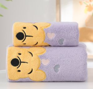 embroidery coral fleece winnie the pooh towel bath of soft suction couples face(Normal shipment)