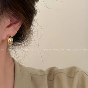 S925 Silver Needle Metal Earrings Womens New 2025 Simple Elegance Versatile Gold Color Studs High-End Feelings Ear Jewelry