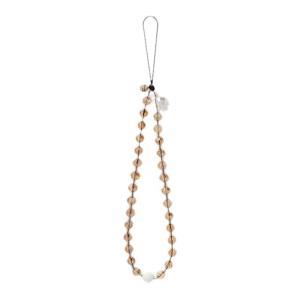 MASFEIL | Yellow beaded mobile phone hanging chain lanyard short hanging chain rope suitable for Apple 16 mobile phone case accessories bag colorful pendant pendant ins wind anti-lost rope internet celebrity