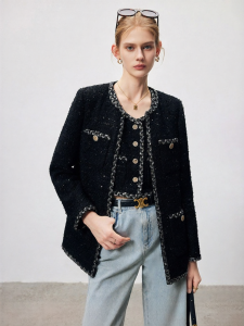 FAMANXUAN | Black Confidence Style Womens Chanel-style Outfit