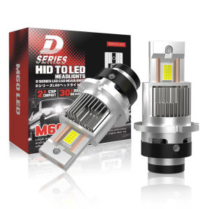 2PCS LED Car Headlight Bulbs D4S D4R D2R D2S 6000K White Auto Lamps Plug and Play Xenon HID Light Replacement CANBus Error Free