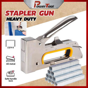 Heavy-Duty Metal Stapler Gun with Safe Lock System for Fast Furniture & Woodwork Stapling