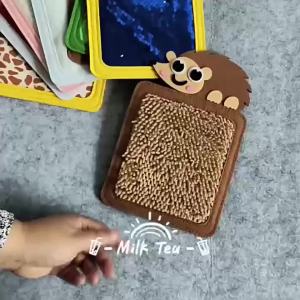 Baby Montessori Sensory Toys Cartoon Animal Cognition Mat Hand-Eye Coordination Education Toy Sensory Tactiles Pad for Autistic