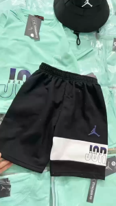 VN A567 PRINTED T-SHIRT TERNO SHORTS w/ BUCKET HAT| MINT GREEN 1-7YO