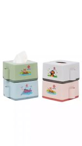 Hộp giấy vuông lò xo nhựa VIỆT NHẬT - Ngăn đựng tăm tự động đẩy giấy đựng giấy ăn vệ sinh - 2702