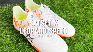 SATSET X Sepatu Futsal Anak SATSET X Leopard Speed In Junior White Orange