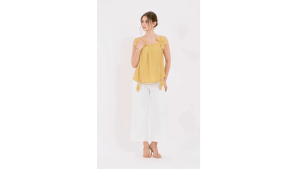 Badomoda AURELIE Hand-made Floral Applique Sleeveless Top