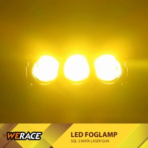 WERACE Lampu Tembak LED Foglamp SQL 3 Mata 60Watt High Low Laser Gun Putih Kuning Harga Satuan