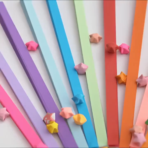 540 Pcs Stars Origami Paper Strips Fold DIY Hand Crafts Colorful Lucky Star Decoration Paper Gift