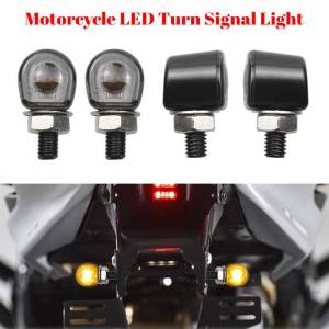 Motorcycle Turn Signals Mini 12V 8mm Moto LED Turn Signal Light Indicators Lamp For Honda For Yamaha For Kawasaki Cafe Racer