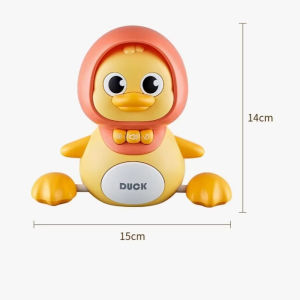 4Pcs Baby Crawling Toys Musical Duck Walking Toys Early Learning Interactive Crawling Toy Night Light Toy for Boy Girl Birthday Gift