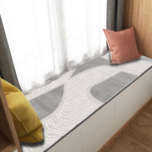 Luxurious Adjustable Window Seat Cushion All Season Bedroom Balcony Pad Customizable Scandinavian Style Geometric Patterned