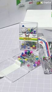 JARUM PENTUL (Isi: 50pcs) / Jarum Jahit & Hijab (Jilbab) Warna Warni (Pentul - 3.5cm & 2.6cm)