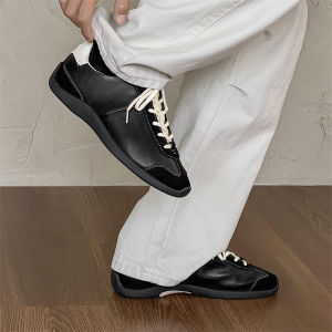 Trendy Mens Shoes 2025 New Style Flat Bottom Agan De Train Soft Bottom Handsome Retro Casual Dequn Shoes Sport Leisure