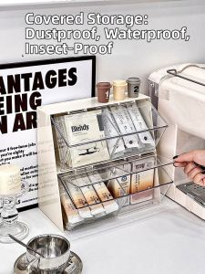 Dustproof Storage Organizer for Tea Bags Coffee Capsules and Cups