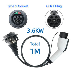 3.6KW Type 2 EV Plug to Type 2 Socket 220-250V IEC 62169-2 EV Plug To SAE J1772 Socket Charger Adapter With 1/2/3M Extend Cable