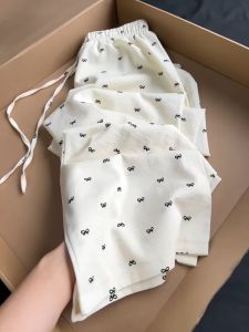 My Butterfly Drawstring Wide Leg Pants Summer New Lazy Style Versatile Loose Fit Sweet Style plus Size Womens Clothing