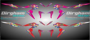 (COD) Lis Sticker Stiker striping Variasi Honda Sonic hologram hijab